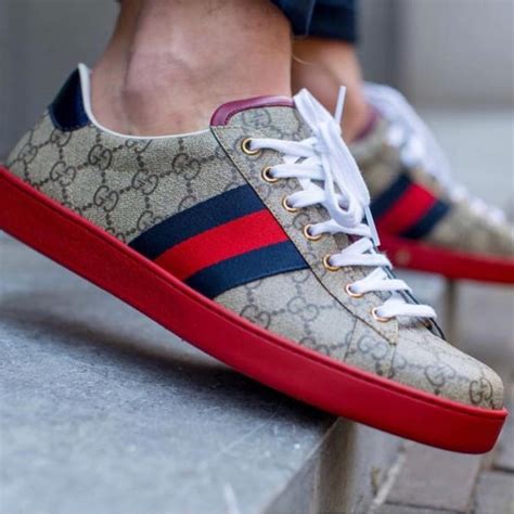 gucci red sneakers pre owned|Gucci red bottom sneakers.